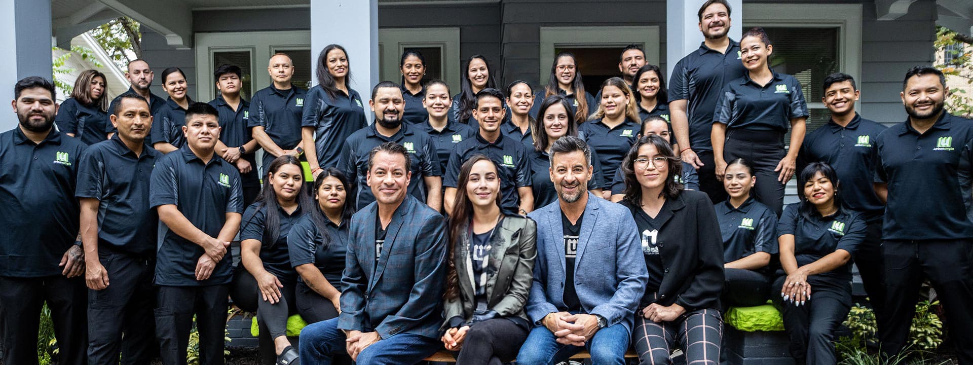 Urban Simple team in front of headquarters